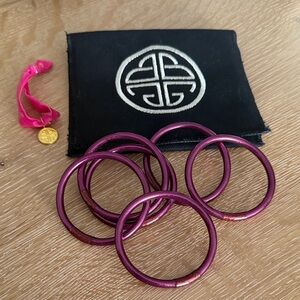 BudhaGirl Purple Bangles with Black Pouch